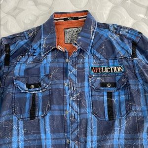 Affliction button down long sleeve shirt